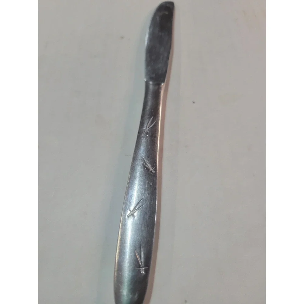 Vintage‎ Mid Century Modern Stainless Steel Dinner Etched knife sharpener Japan